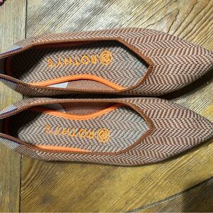 Rothy's Orange and Brown Flats